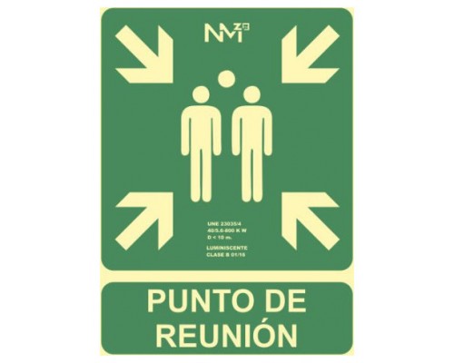 SEÑAL "PUNTO DE REUNIÓN" 224X300 PVC VERDE ARCHIVO 2000 6170-07H VE (Espera 4 dias)